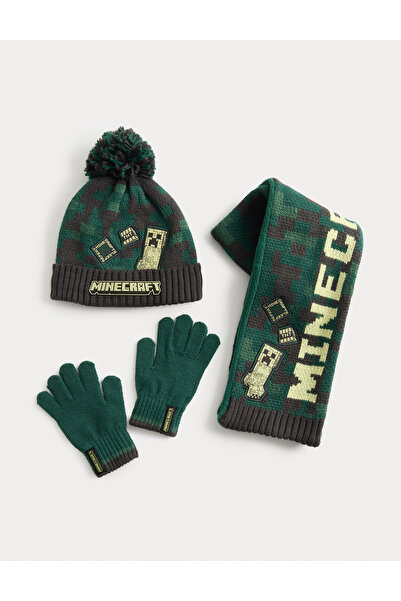 Marks & Spencer Minecraft Şapka Eldiven ve Atkı Seti