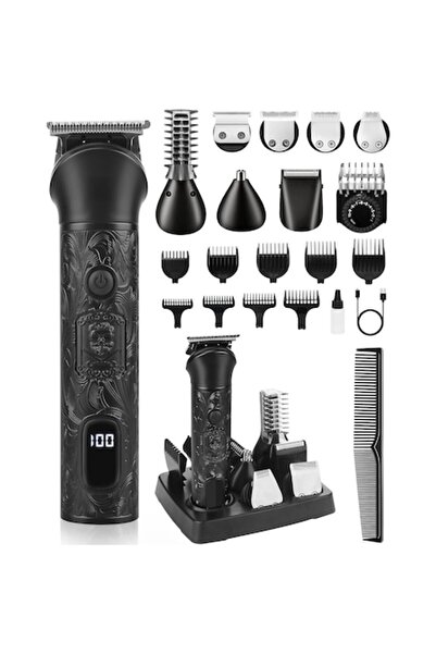 NEXTWAVE Masina tuns si aparat ras NextWave®, 7-in-1, lame inox, profesionala, fara fir, 2000 mAh, negru