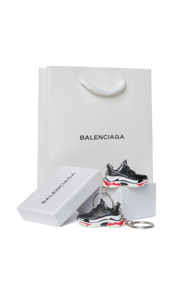 Balenciaga Triple S Black Keychain Set, Box and Bag