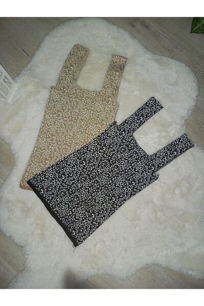 Yakamoz Desenli triko bluz atlet