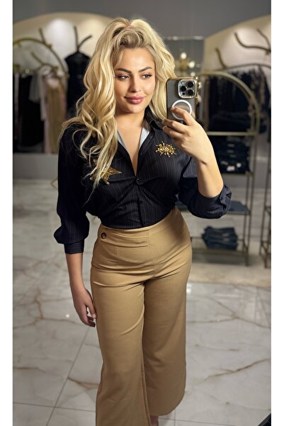 Maison MeDa High Waist Fit Elegant Fabric Pants – Stylish & Feminine Modern Cut