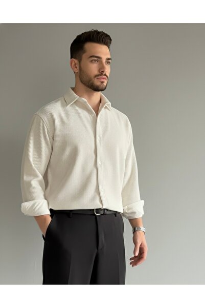 Giyimmoda Kadife Erkek Oversize Gömlek