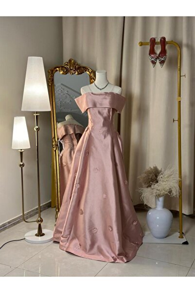 vanus fashion فستان سهرة طويل 4659 ( لونين )