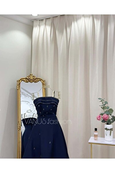 vanus fashion فستان سهرة ميدي ( 2 لونين ) 4098