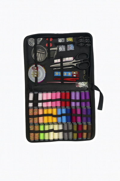 iğne izi • 75 parça Dikiş Seti – Çantalı Tamir Kiti, Makas + İğne + Aksesuar ...
