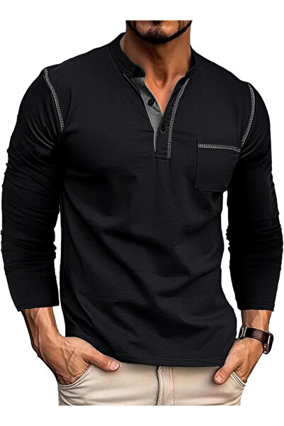 OEM Men's casual long sleeve sweater, black XL