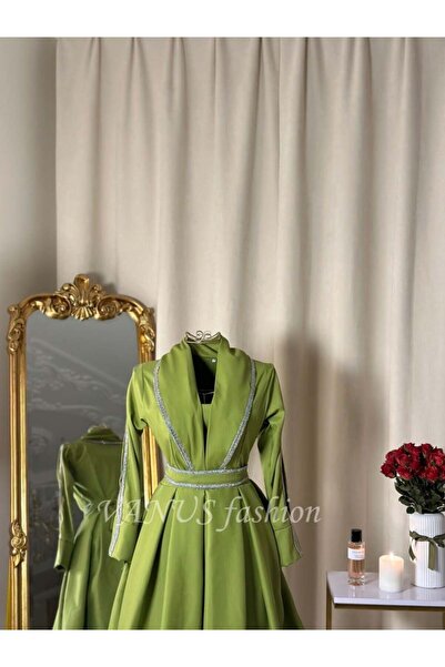 vanus fashion فستان سهرة ميدي 4223