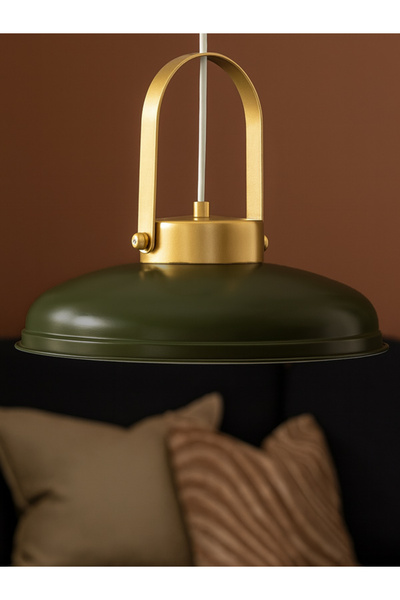 NOONLUX DESIGN&LIGHTING Nordmark Zeytin Yeşili Avize Sarkıt Aydınlatma Oturma...