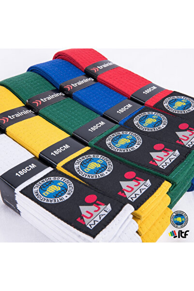 Fujimae Centura Taekwon-do aprobata ITF, Fujimae, Verde, 180 Cm