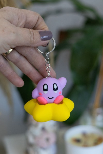 Modello Craft Kirby Star Clicker Keychain – Cute Keychain with Kirby Theme | ...
