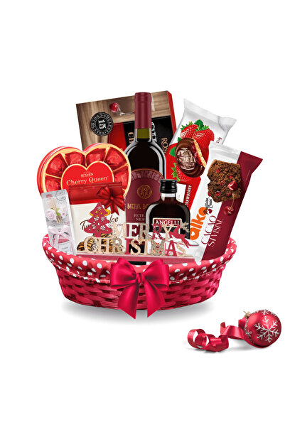 cos-cadou.ro Coș cadou premium cu delicatese și decorațiuni de iarnă