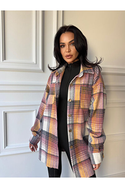 CC STORE MILLY casual shirt, long sleeves, slightly oversized, pink-orange