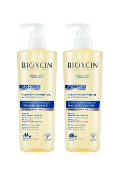 Bioxcin Ulei de curățare pentru duș Atopicare pentru piele predispusă la atopie 2X500 ml - Tehnologie Ceramide Microbiome
