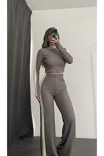 nona butik Σετ Penny Stripe - Βιζόν