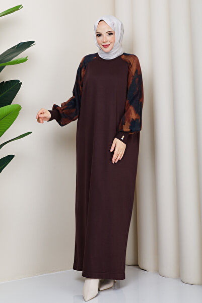 Pamuk Butik Women's Sleeve Silk Cupra Mercerized Knitwear Dress