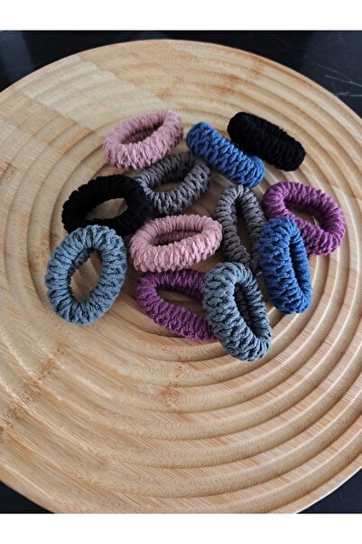 MutluBiDünya 12 Adet Lüx Kalite Kalın Havlu Toka Lastik Toka Pastel Renk Toka