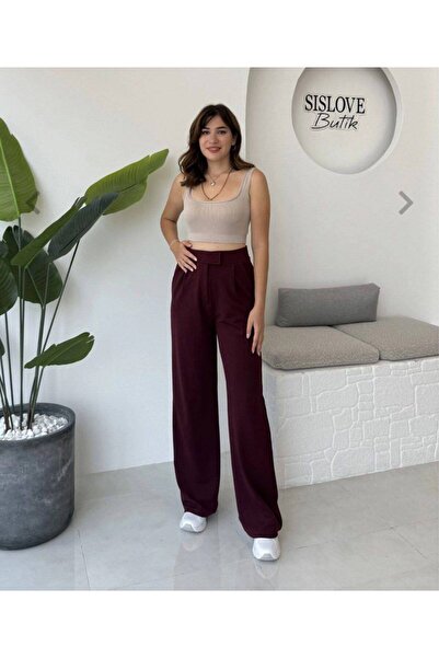 Bliss Dale Snap Fastener Crepe Pants