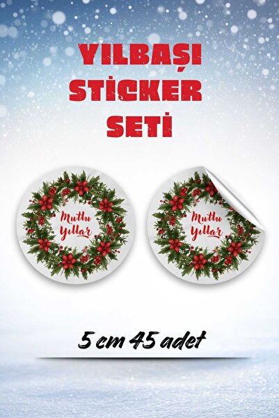 Sticker Ekspres Naljepnica sa temom Nove godine - Etiketa za srećnu Novu godi...