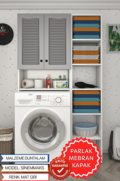Kenzlife membran çamaşır makinesi dolabı sinemmaks gribyz panjur 180*096*30 m...