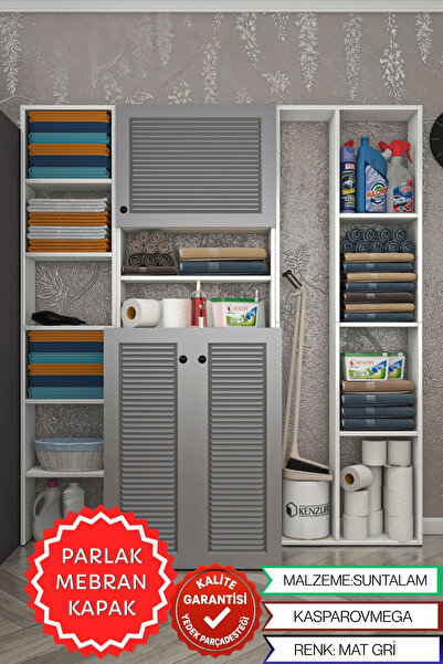 Kenzlife membran çamaşır makinesi dolabı kasparovmega gribyz 180*156*55-20 me...