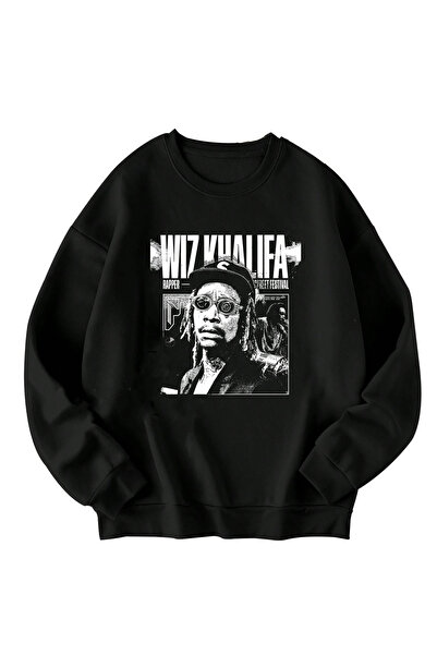 SVART WEAR Wiz Khalifa cu imprimeu supradimensionat Hanorac unisex tricou