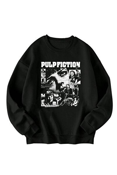 SVART WEAR Pulp Fiction Quentin Tarantino cu imprimeu supradimensionat Hanorac unisex tricou
