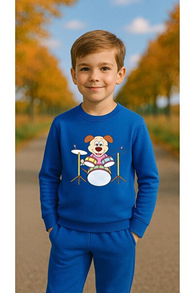 playwear Hanorac de echipă TRAMPET cu imprimeu pentru fete și băieți, cu gât ...