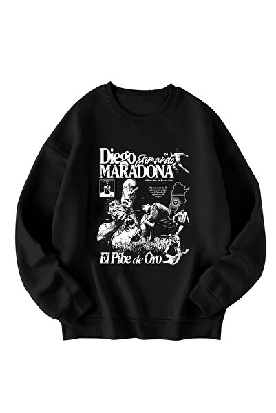SVART WEAR دييغو أرماندو مارادونا مطبوع قصة فضفاضة سترة للجنسين