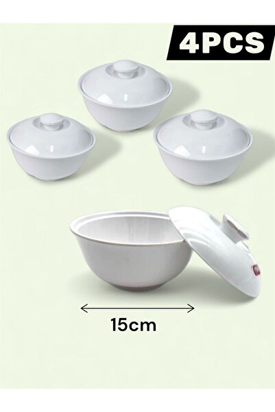 Nova A 15cm bowl with a lid, made of shatter-resistant melamine, safe for use in the microwave and dishwasher.