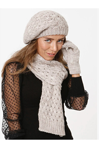 laviyonsa Knitwear Scarf Beanie Gloves Set Winter