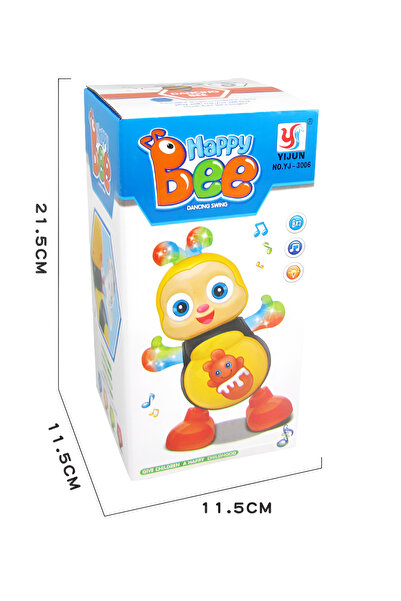 OEM Albinuță Dansatoare Happy Bee – Jucărie Interactivă cu Muzică și Lumini, 21.5 cm, 3+ Ani