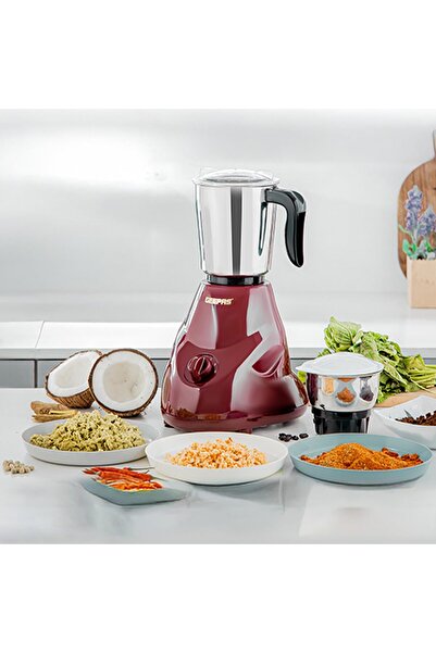 Geepas 2-IN-1 Mixer Grinder GSB44091 – 550W, Stainless Steel Jars, 3 Speeds