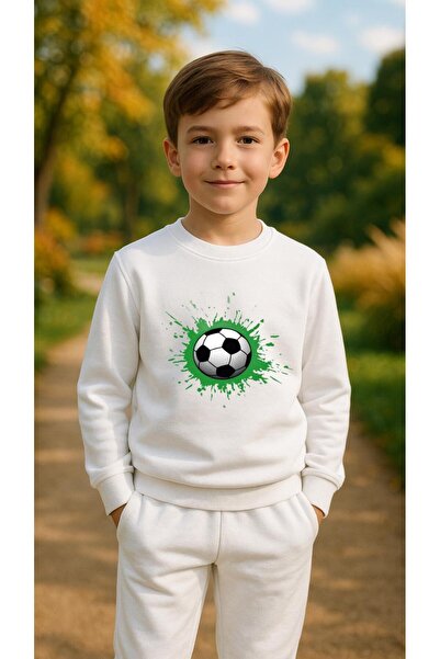 playwear Φούτερ ομάδας με στάμπα ΜΠΑΛΑ ΠΟΔΟΣΦΑΙΡΟΥ για κορίτσια και αγόρια, μ...