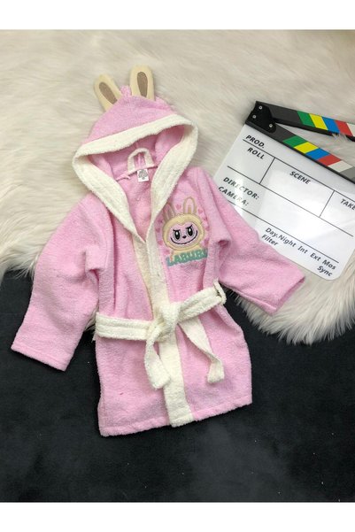 zavera for kids Unisex Children's Labubu Bathrobe - 100% Organic Cotton
