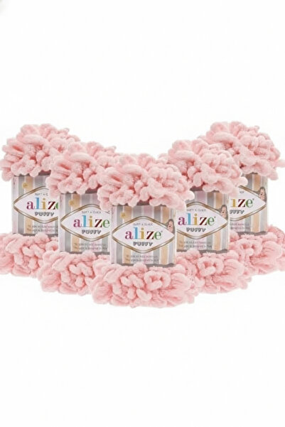 Alize Puffy 340 pembe- parmakla örülebilen ip 9mt.100 gr.