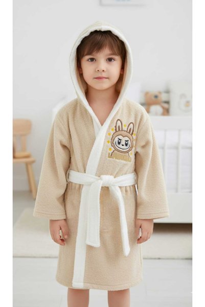 zavera for kids Unisex Children's Labubu Bathrobe - 100% Organic Cotton
