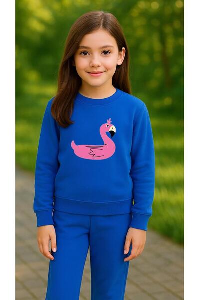 playwear Φούτερ Ομάδας ΡΟΖ ΠΑΠΙΑ με στάμπα για κορίτσια και αγόρια, με λαιμόκ...