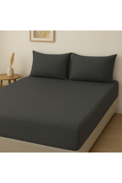 Alisy Home مجموعة ملاءات مطاطية مزدوجة ذات ملمس مخملي - ملاءة + غطاء وسادة - ...