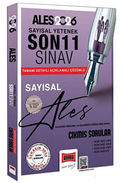 Yargı Yayınları Yargı 2026 ALES VIP Sayısal Yetenek Çıkmış Sorular Son 11 Sın...