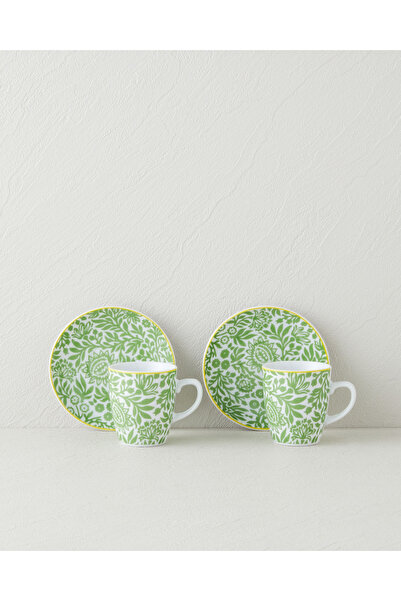 English Home Nami Porselen 4 Parça 2 Kişilik Kahve Fincan Takımı 80 ml Yeşil