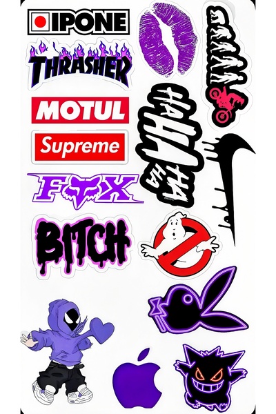 Limitless Design Urban Sticker Seti – Sokak Stili, Grafik Yazılar ve İkon Fig...