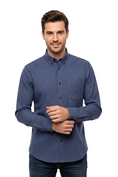KAMER Men's Winter Long Sleeve Single Pocket Shirt 3565 Bgl-St04807