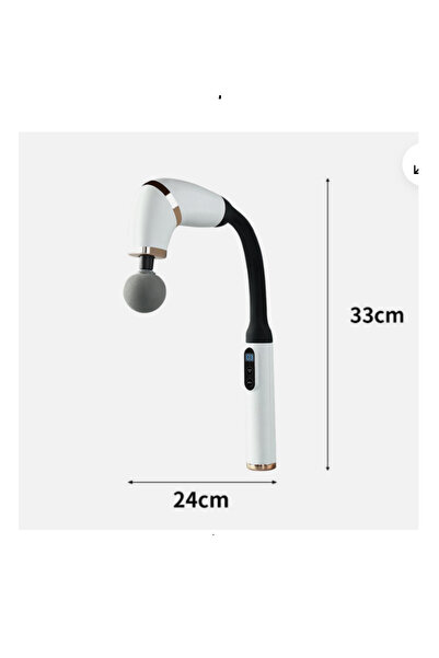 ENAGRO Aparat de masaj tip pistol cu 4 capete interschimbabile, vibratii si 6 viteze, albastru