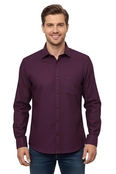 KAMER Men's Winter Long Sleeve Single Pocket Shirt 3774 Bgl-St04805