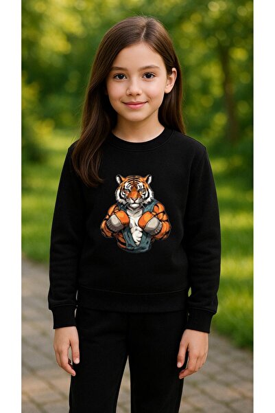 playwear Hanorac de echipă KAPLANN cu imprimeu pentru fete și băieți, cu gât ...