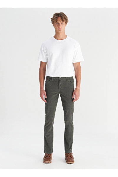 WRANGLER Normal Bel Slim Fit Yeşil Erkek Chino Pantolon MW12SEC300 Yeşil Chino Pantolon