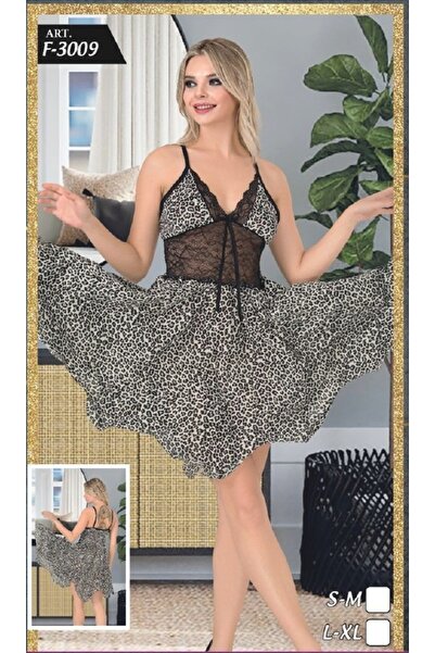 Pi Giyim Μίνι νυχτικό με σχέδιο δαντέλας