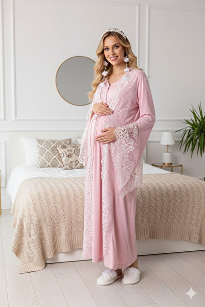 Lohussa طقم ملابس نوم للحوامل من القطن بنسبة 100% بتصميم خاص للموسم الجديد، ط...