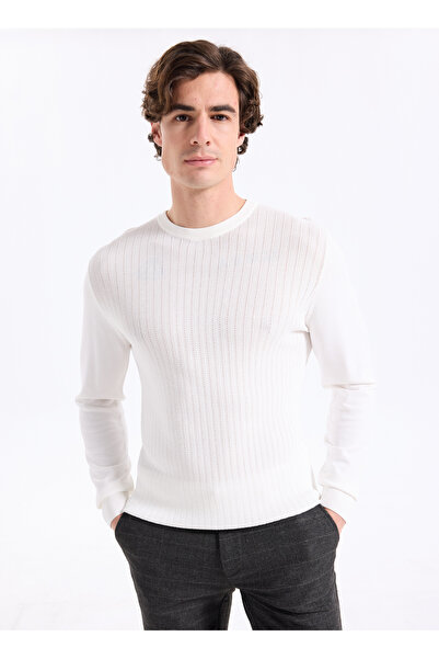 ALTINYILDIZ CLASSICS Bisiklet Yaka Standart Ekru Erkek Kazak ACE049261492_EKR