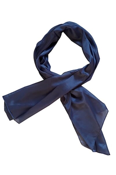 Lakshmi silk scarf, dark blue, 90 x 90 cm
